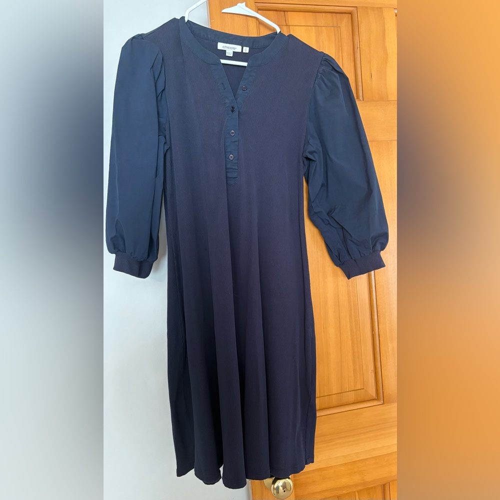 Chico’s Navy blue dress- Size  2 (12)